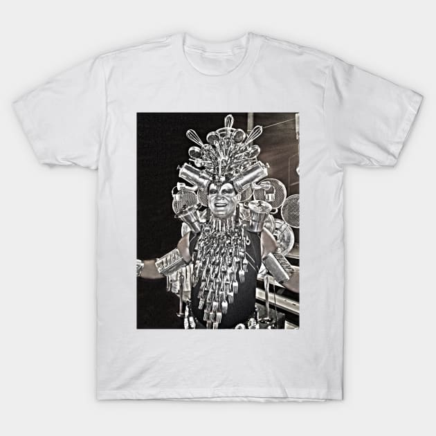 aluminum man carnival costume T-Shirt by Marccelus